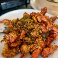 Sautéed Lobster w. Duck Egg Yolk  金沙焗龍蝦  · One Lobster