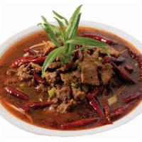 Sliced Beef in Hot & Spicy Broth, Szechuan Style 川式水煮牛 · 