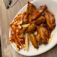 Buffalo wings(6) & fries · 
