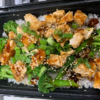 Teriyaki your meal · Your grilled in teriyaki with steamed white rice 🍚 & broccoli 🥦 topped with sesame seeds &...