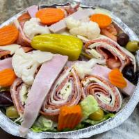 Antipasto Salad · Lettuce, tomatoes, pepperoni, salami, ham, gardiniara, onions & olives.