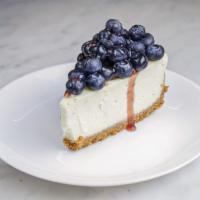 Blueberry Cheesecake · Rich creamy cake topped with blueberry. 