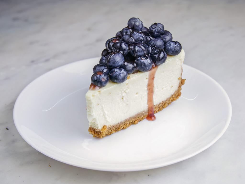 Blueberry Cheesecake · Rich creamy cake topped with blueberry. 