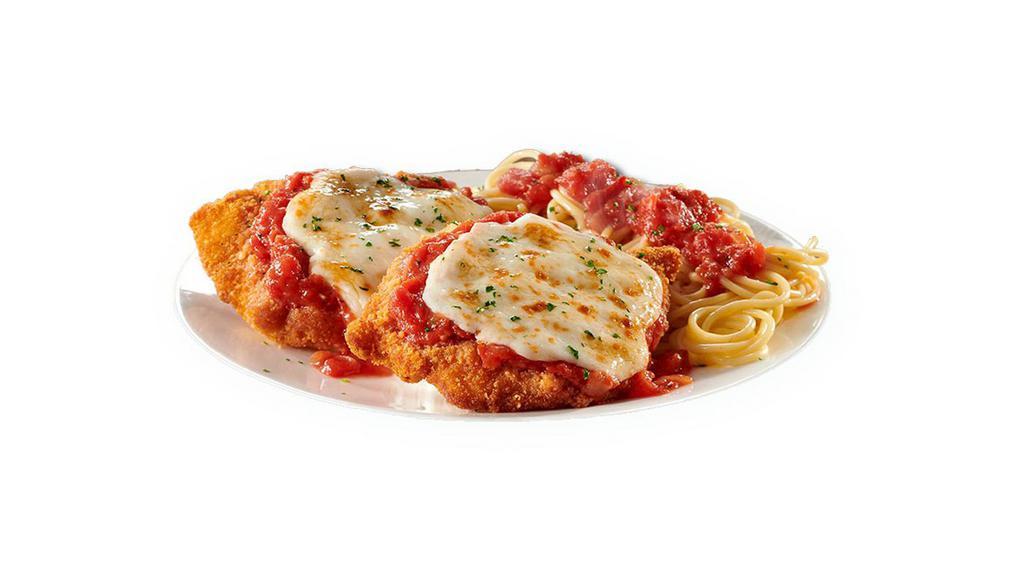 Chicken Parmesan Pasta · All natural chicken with our signature pasta.