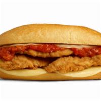 Chicken Parm Sub  · All natural chicken and cheese with signature sauce on a fresh bun.