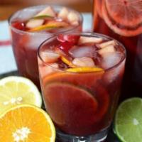Sangria  · Must be 21 to purchase. Sangria with fresh fruits.