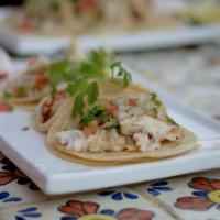 3x Fish Tacos · Fried Tilapia with pico de gallo, sliced radish, lettuce, chipotle sauce served on a corn to...