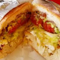 Tortas Vegetariana · Zucchini, squash, onions mixed peppers served in torta bread (Mexican sandwich bread) with m...
