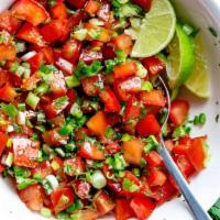 Pico de Gallo · Combination of chopped tomatoes, onions, and cilantro.