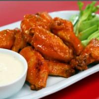 S3. Buffalo Chicken Wings（辣雞翅） · 4 pieces. Hot and spicy.