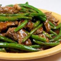B7. Beef with String Bean (四季豆牛) · Served with white rice.