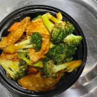 Vegan chicken with broccoli 蔬芥蘭鸡 · water, textured wheat protein(wheat gluten, wheat flour, phosphate, Natural mixed tocopherol...