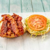 11. Southwest BLT Sandwich · Hot. Bacon, romaine lettuce, tomato, chipotle mayo, avocado on toast.