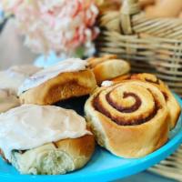CINNAMON ROLL (only available weekends ) · Fluffy and gooey... just as a cinnamon roll should be! smothered in a generous layer of home...