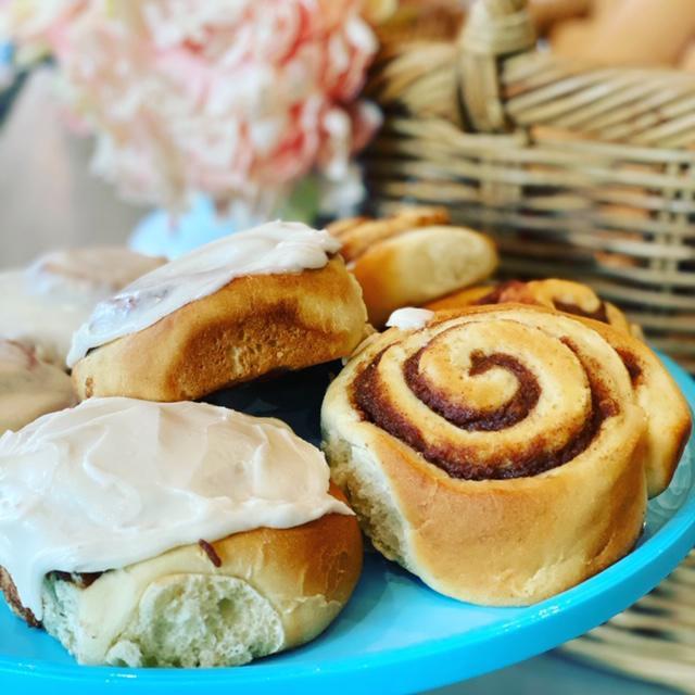 CINNAMON ROLL (only available weekends ) · Fluffy and gooey... just as a cinnamon roll should be! smothered in a generous layer of homemade cream cheese frosting!