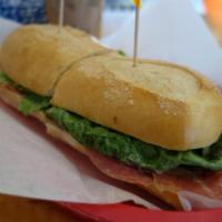 The Don Corleone Sandwich · Salami, prosciutto, lettuce, sun-dried tomatoes and fresh tomatoes, provolone cheese.
Includ...