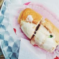 The Danny Leonetti Sandwich · Traditional meatball sub with provolone cheese, red sauce and onions.
