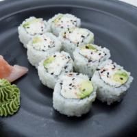 1. California Roll · Rice, crab meat, cucumber and avocado. (8 pcs)