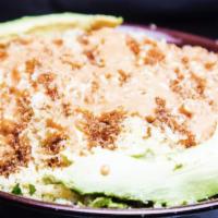 52. Crunch Crab Salad · Crabmeat, tempura crunch, scallions, avocado, green salad