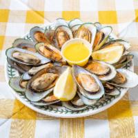 Green Mussels · 2 lbs. Served with lemon and butter on the side.