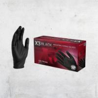  Gloveworks - Black Powder Free Nitrile Industrial Disposable Gloves  · 