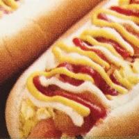 Regular hot dogs  · It comes with any toppings you want 