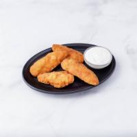 Chicken Tenders · Plain or Buffalo style. Breaded chicken fingers with a ranch dipping sauce.
