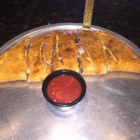 All Meat Calzone · Pepperoni, canadian bacon, sausage and beef.