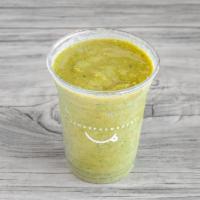 Spinach Yogurt Based Blend Smoothie · Contains natural spinach, bananas, ginger, Greek Yogurt, peaches, coconut milk, and sweetener.