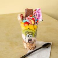 Ice Cream Cup · Cup filled with either full ice cream, or 1/2 ice cream and 1/2 fruit, with over 35 toppings...