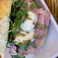 Mortadella & Bel Paese On Roll · Thinly sliced Mortadella, creamy Bel Paese cheese, Arugula, Sicilian pistachio paste on a roll