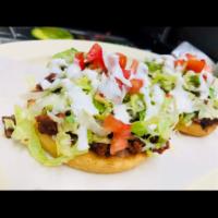 Sope · Beans. lettuce, tomato, sour cream and cheese.