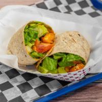  Buffalo Chicken Wrap · Lettuce, tomatoes, bleu cheese or ranch, traditional wing sauce.