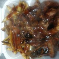 Large Pork Tips w/fries · Our Delicious tender tips served with free fries