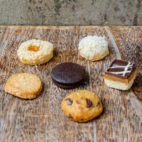 Tea Cookies (6 pc) · 6 pieces. 6 of our famous tea cookies - bite-sized cookies of assorted flavor.