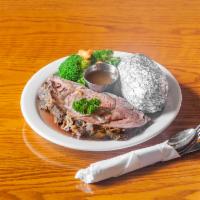 Prime Rib Dinner - · Prime Rib, baked potato, vegetable. Served w/chef salad and choice of dressing