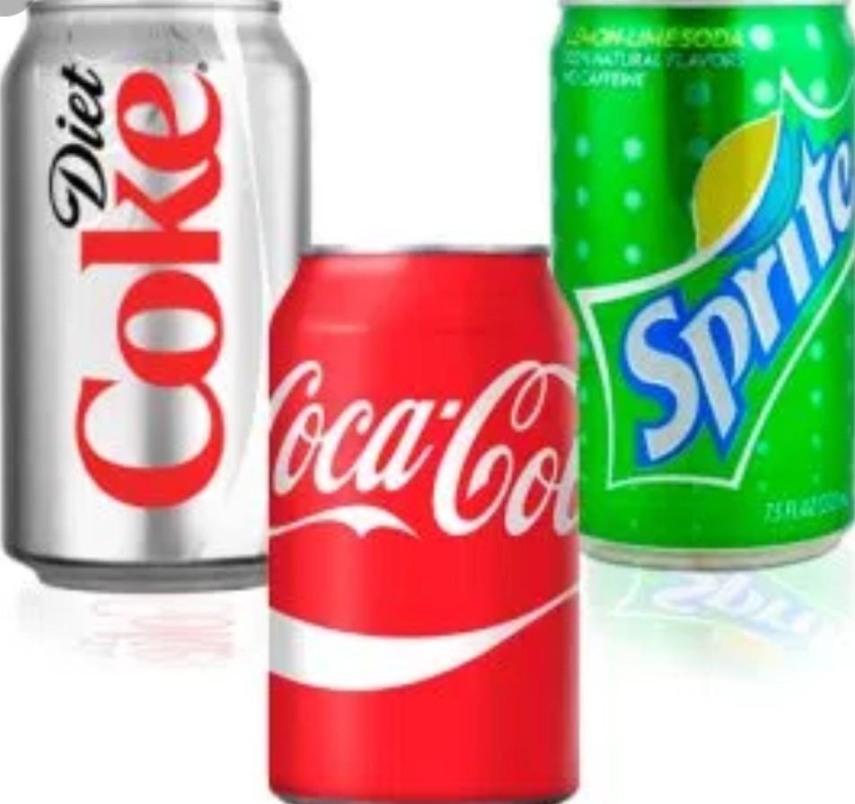 Can Soda · Coca cola, pepsi, sprite,Ginger