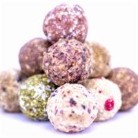 Ball'n Mix Plant Protein Edition Ball · Plant protein used the following delicious balls. The 12 balls are a mixture of the followin...