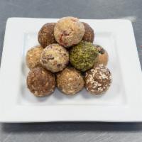 Ball'n Mix All Protein Balls · Berry boujee, PB & chia - beauty ball (strawberry agave & mangolicious), what the fudge, hol...