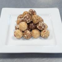 Mini Protein Balls · Serving approx: 2-3 mini balls (51g). Servings per container: 9 (459g). Serving size based o...