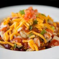 El Mexicana · Gluten free. 484 calories. Sizzling onions and peppers, reduced fat cheddar cheese and salsa...