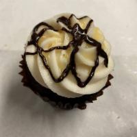 Salted Caramel Cupcake · Gluten Free & Vegan. Rich chocolate base with a vanilla buttercream. Topped off with chocola...