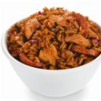 Jambalaya Rice · Krispy Krunchy® chicken pieces, sausage along with celery, onion, and green pepper flavors m...