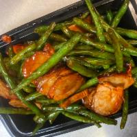 78. Pork with String Beans · Served with rice.