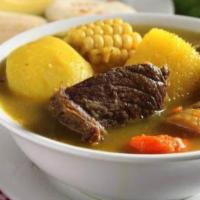 53. Sancocho Sopa · Spanish soup.Hispanic soup takes cassava, beef, chicken, pork, potatoes and carrot, Dominica...