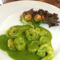 170. Camarones en Salsa Verde · Shrimp in green sauce.