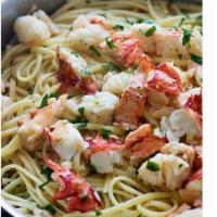 116. Spaghetti con Lagosta · Spaghetti with lobster. especificar salsa