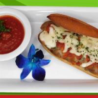 Sausage Parmigiana Sub · Topped with tomato sauce and cheese. 