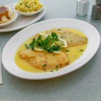 Chicken Francaise  · Breast of chicken, battered and sauteed in lemon butter sauce.