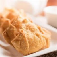 Crab Rangoon · Fried wonton wrapper filled with crab and cream cheese.
